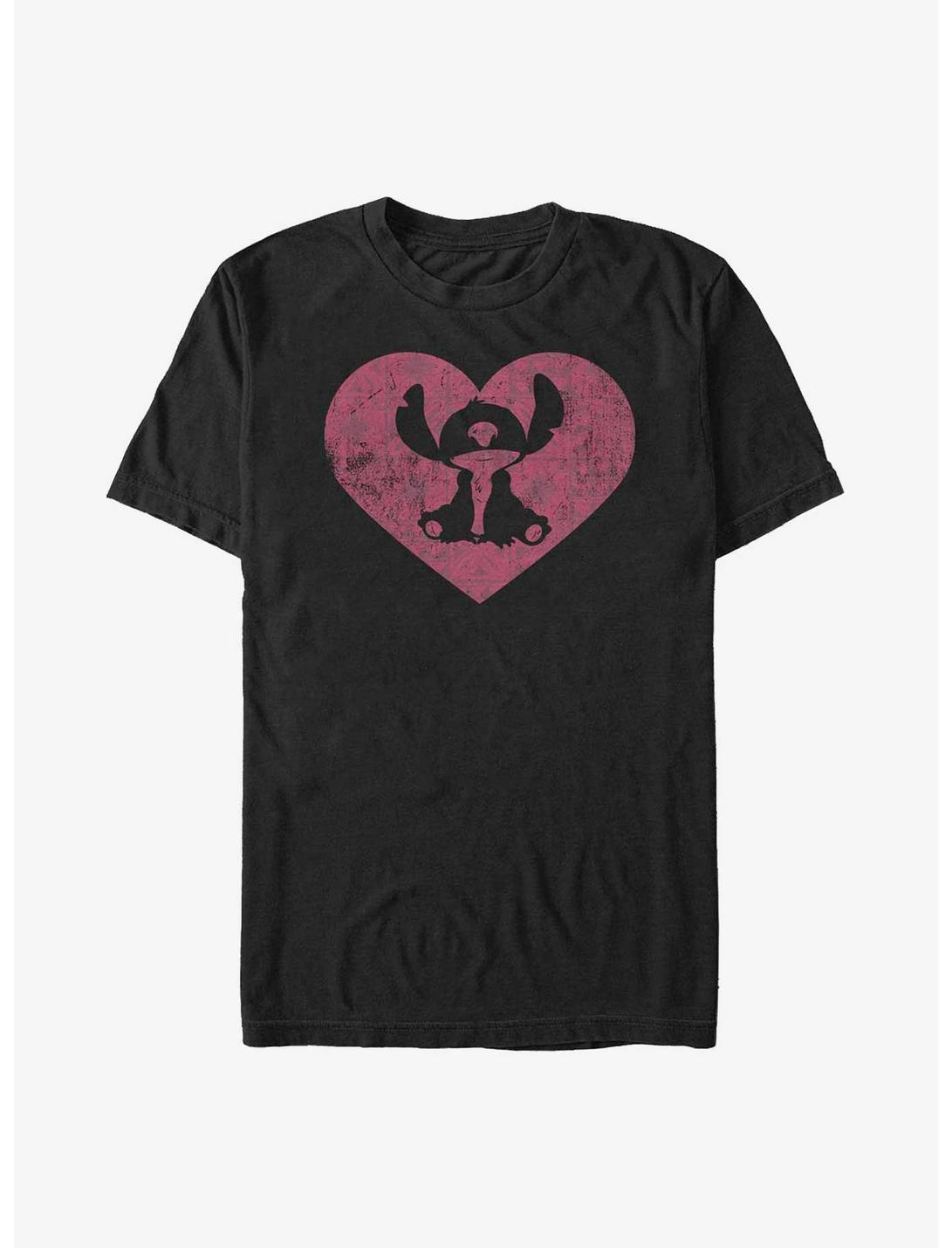 Disney Lilo & Stitch Stitch Heart Big & Tall T-Shirt, BLACK, hi-res