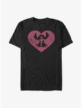 Disney Lilo & Stitch Stitch Heart Big & Tall T-Shirt, BLACK, hi-res