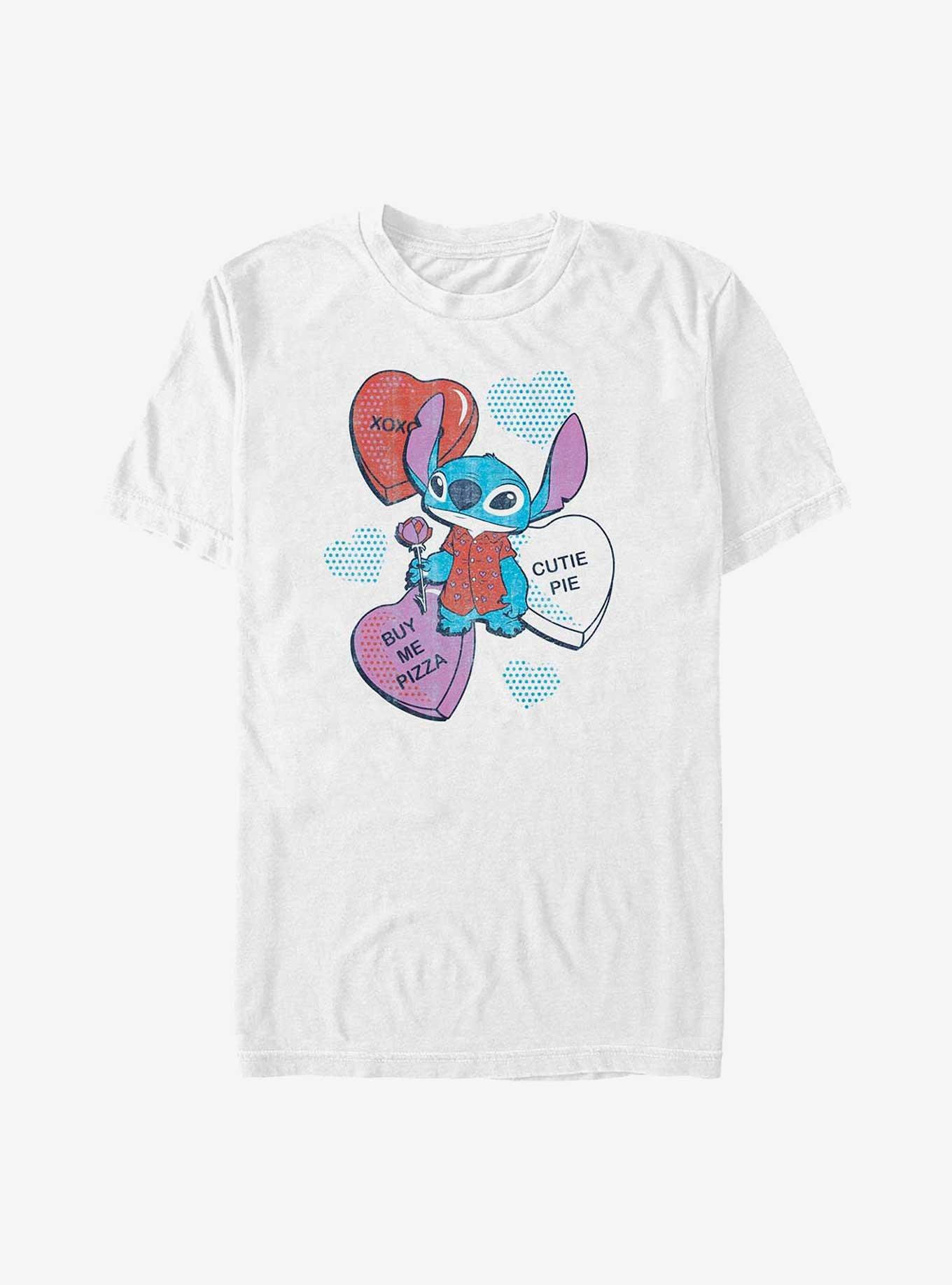 Disney Lilo & Stitch Valentine Hearts Big Tall T-Shirt