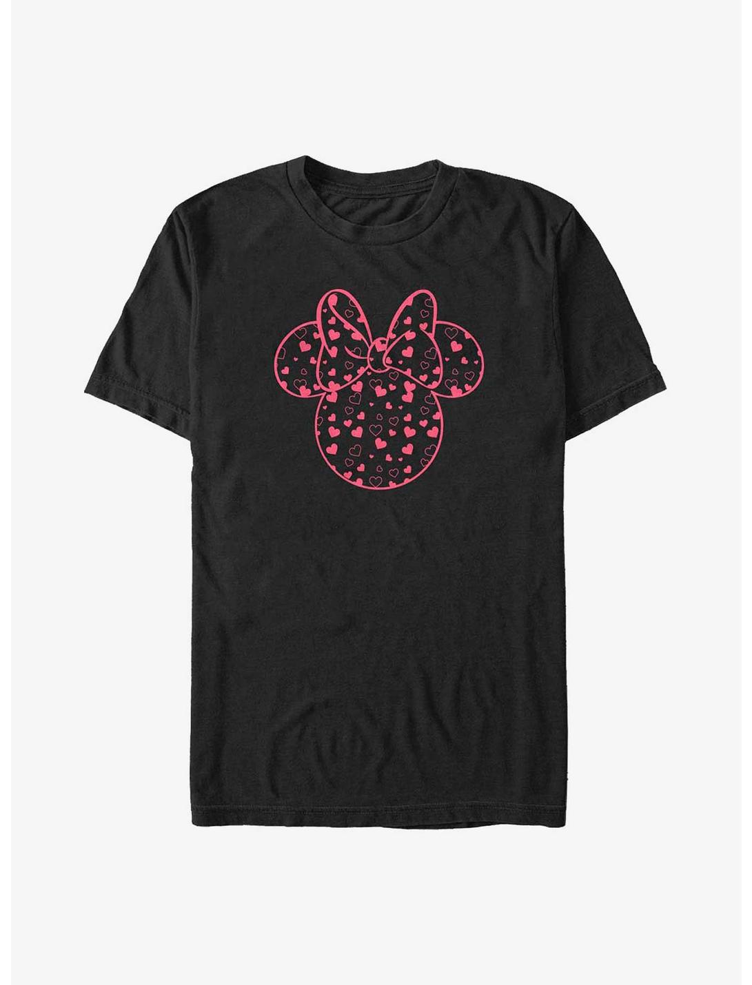 Disney Minnie Mouse Minnie Hearts Fill Big & Tall T-Shirt, BLACK, hi-res