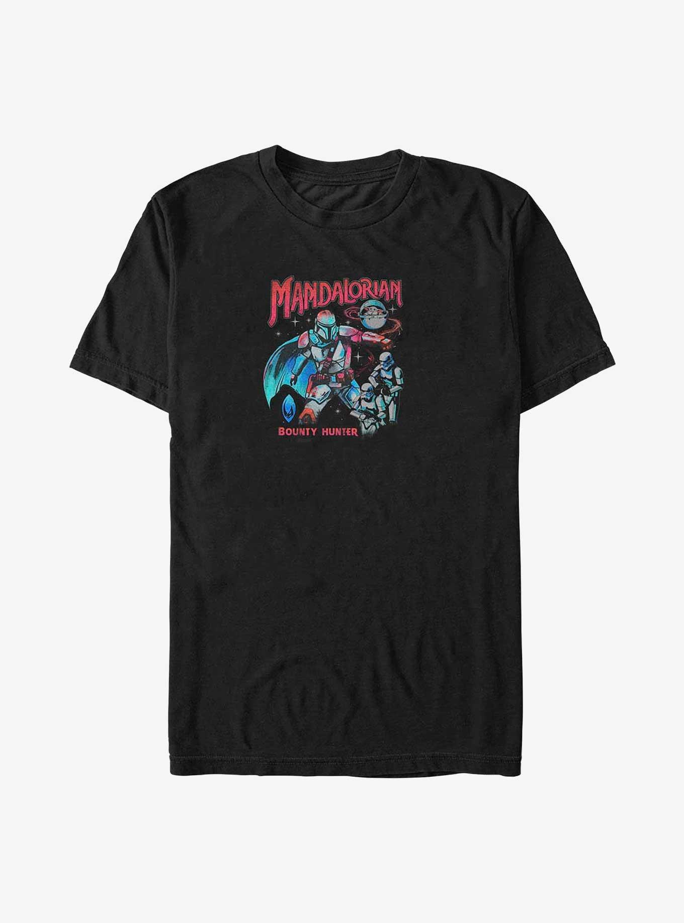 Star Wars The Mandalorian Neon Bounty Hunter Big & Tall T-Shirt