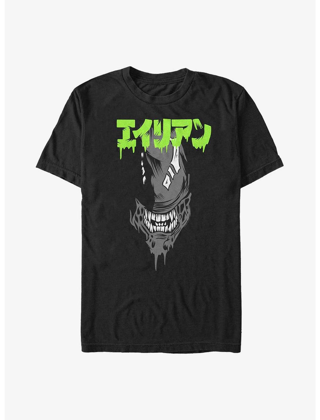 Alien Big Face Kanji Big & Tall T-Shirt, BLACK, hi-res