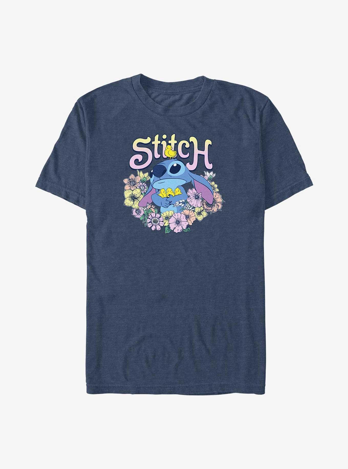 Disney Lilo & Stitch Spring Flowers Big Tall T-Shirt