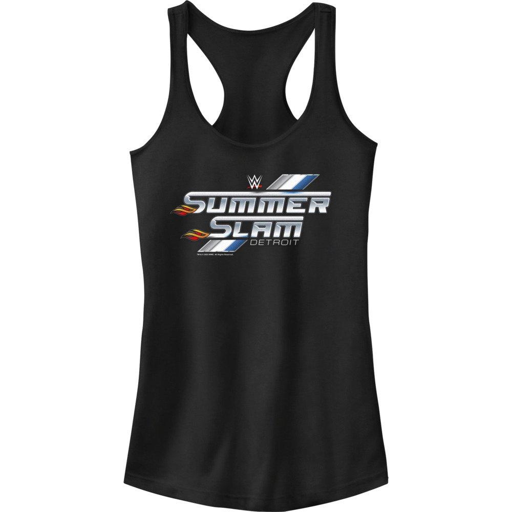 WWE SummerSlam Detroit Logo Girls Tank, BLACK, hi-res