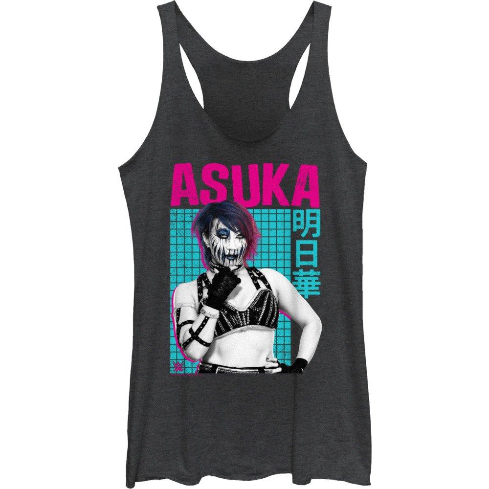 WWE Asuka Color Pop Portrait Girls Tank, BLK HTR, hi-res