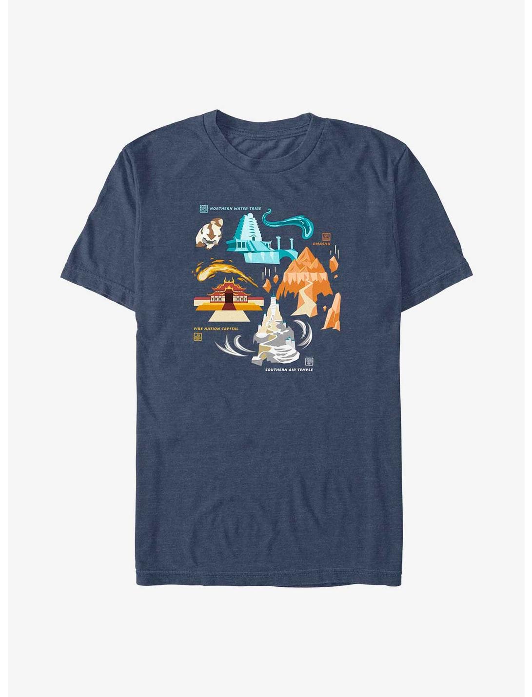 Avatar: The Last Airbender The Nations Big & Tall T-Shirt, NAVY HTR, hi-res