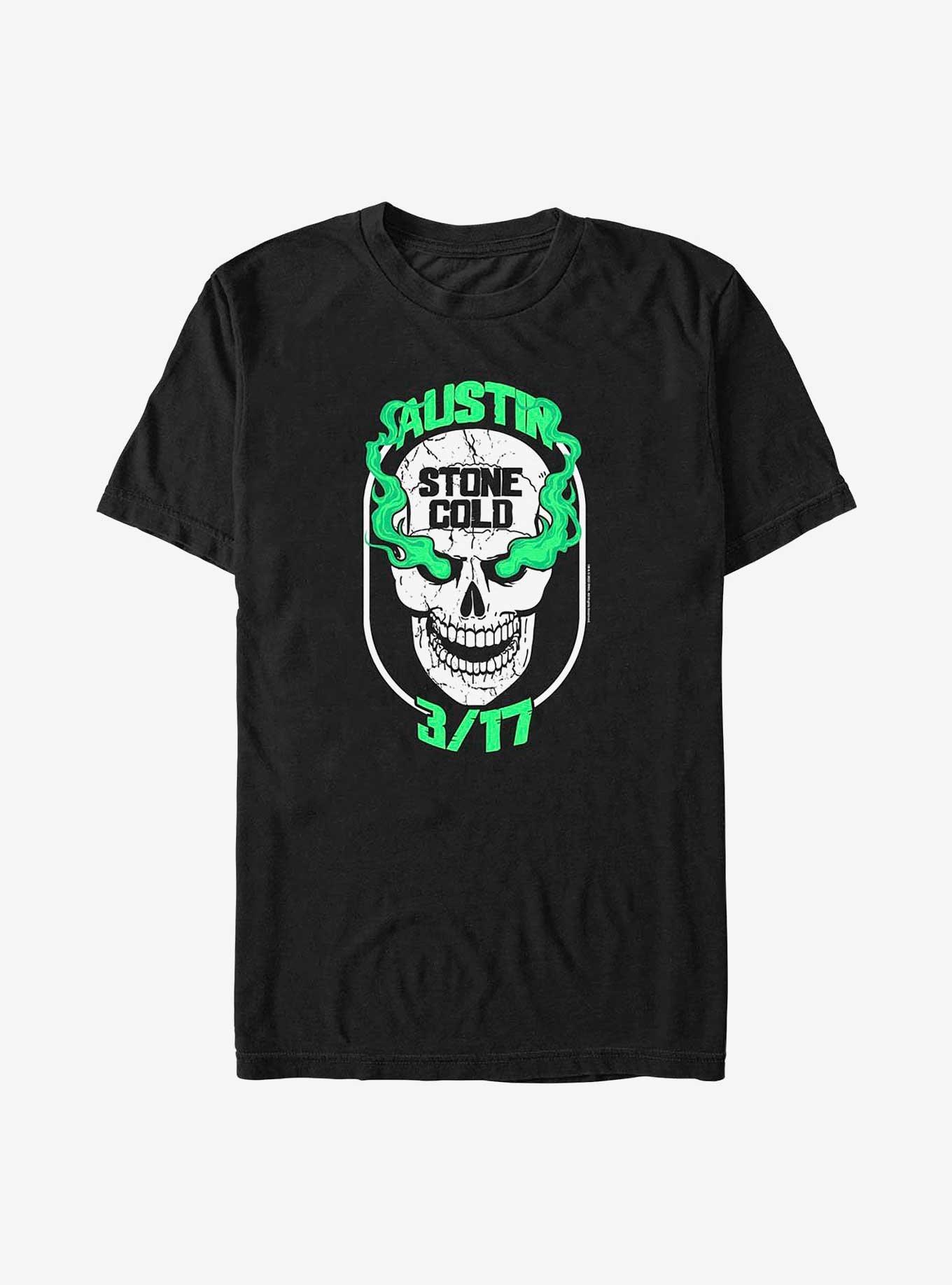 WWE Stone Cold Green Skull Big & Tall T-Shirt