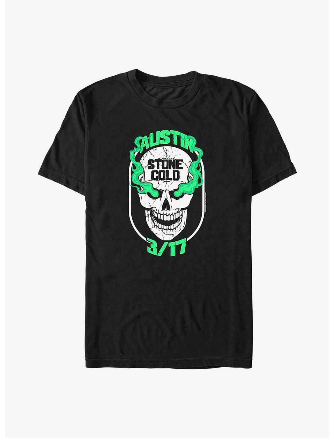 WWE Stone Cold Green Skull Big & Tall T-Shirt, BLACK, hi-res