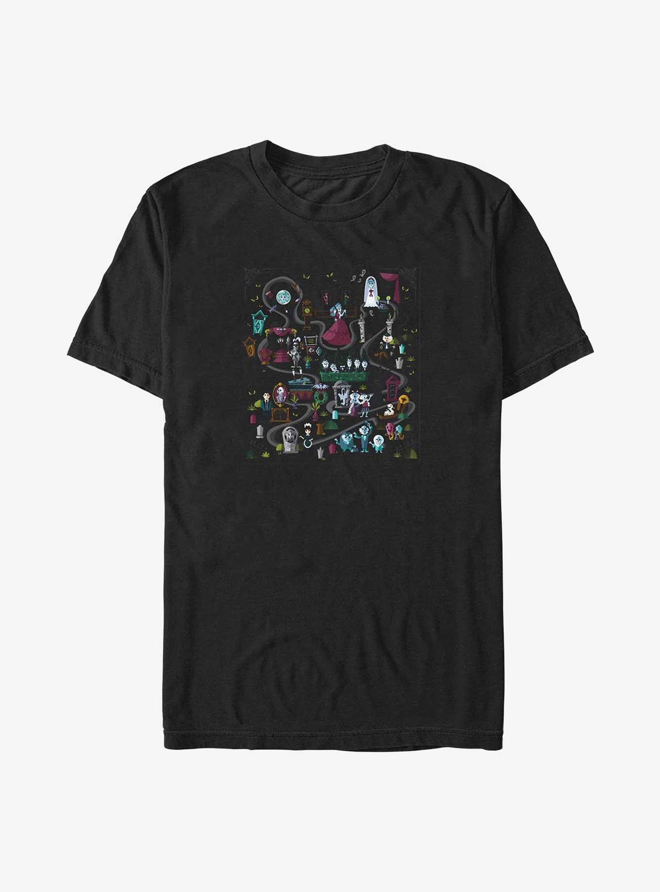 Disney The Haunted Mansion Map Big & Tall T-Shirt