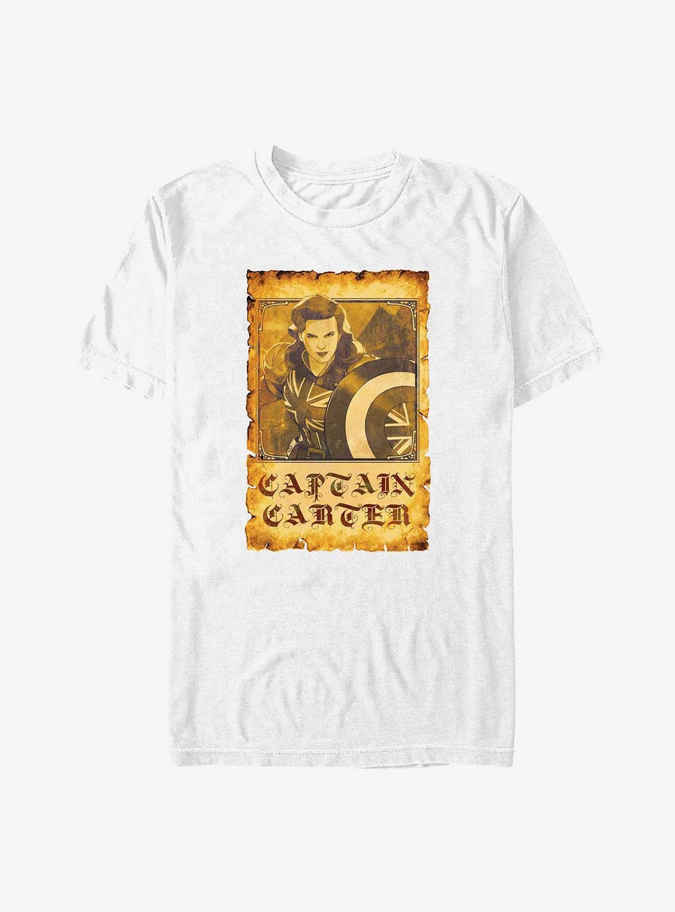 Marvel What If?? Captain Carter Poster Big & Tall T-Shirt, WHITE, hi-res