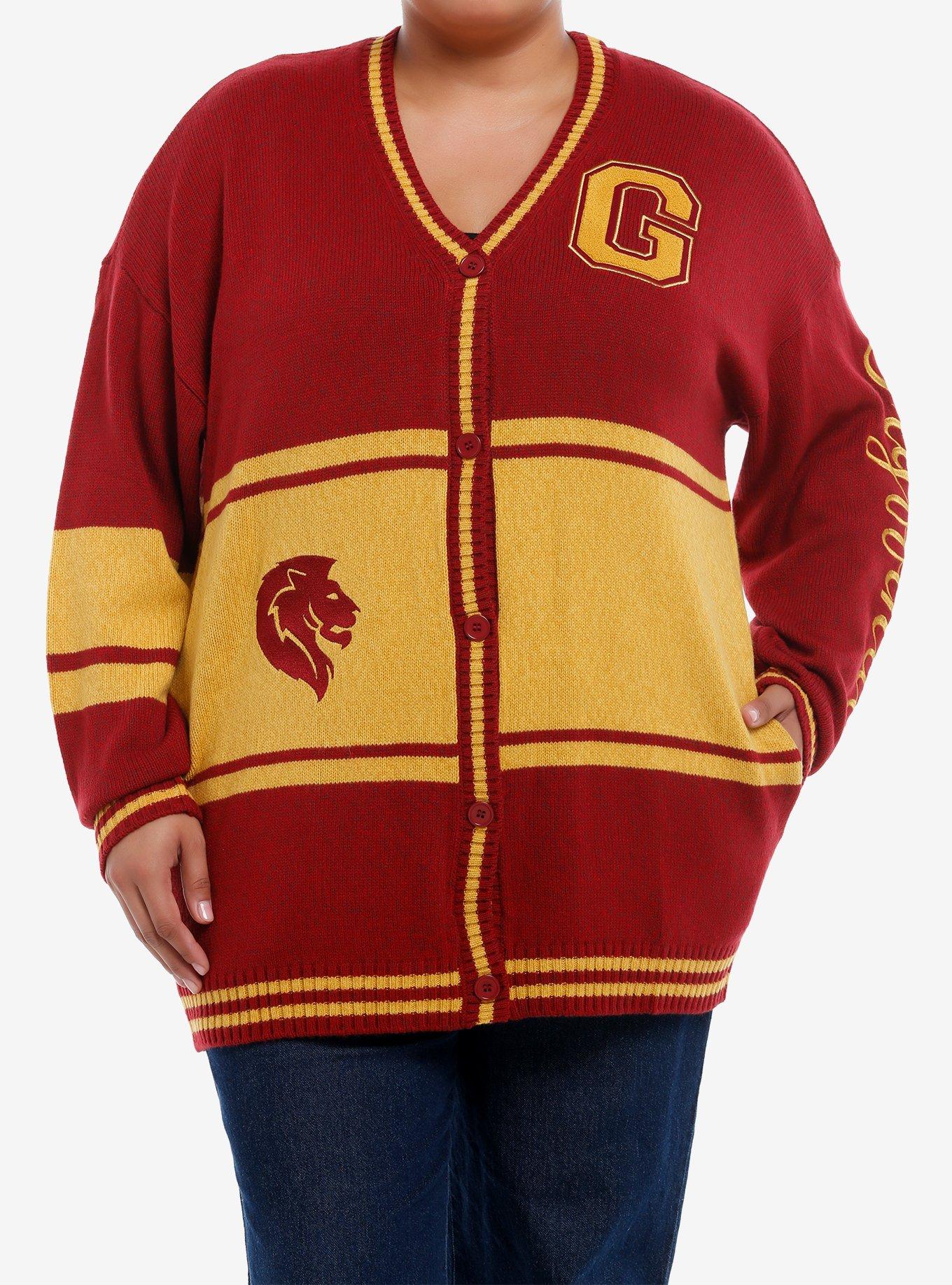 Harry Potter Gryffindor Varsity Cardigan Plus Size, MULTI, hi-res