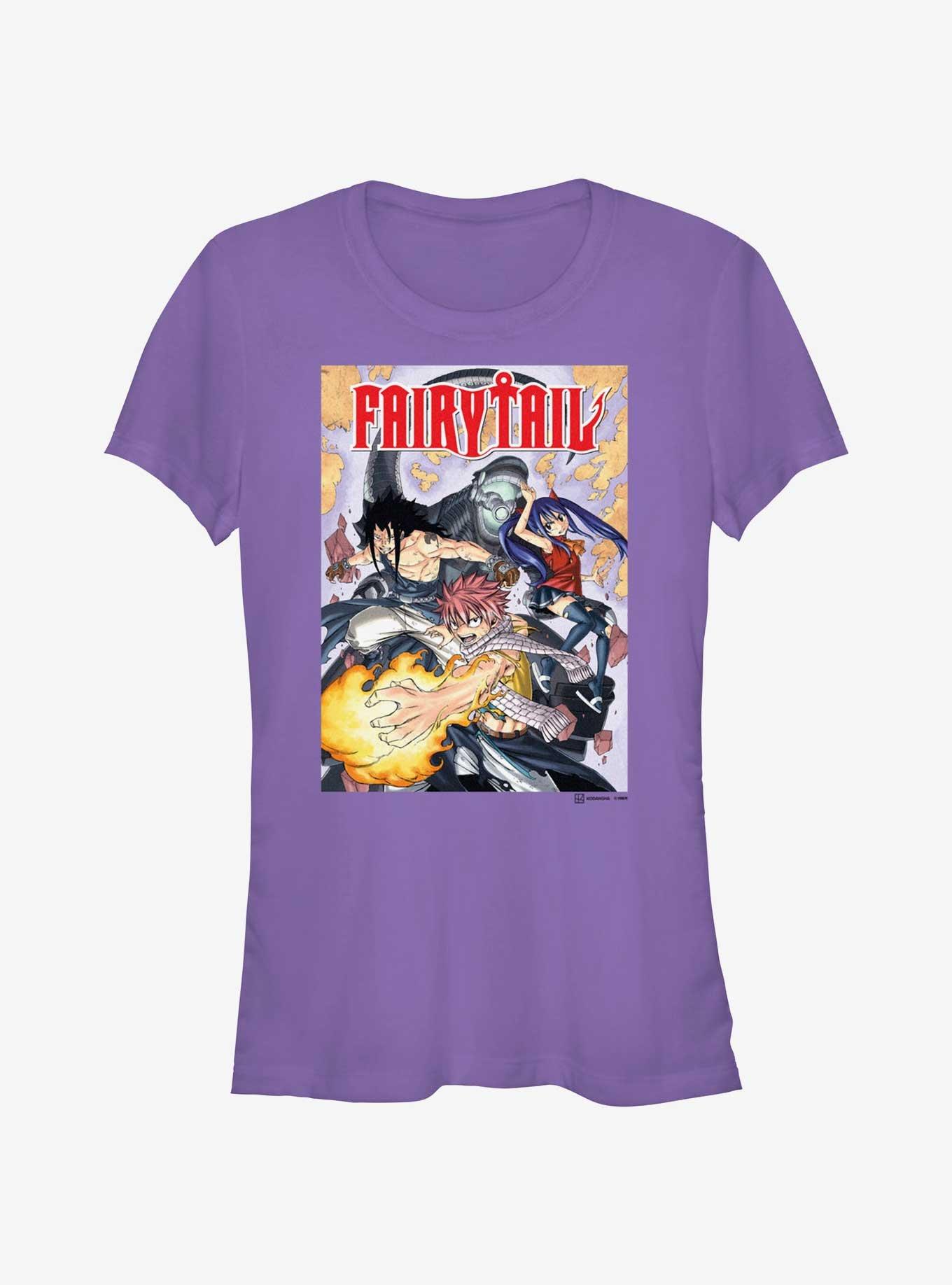 Fairy Tail Cover 2 Girls T-Shirt, PURPLE, hi-res