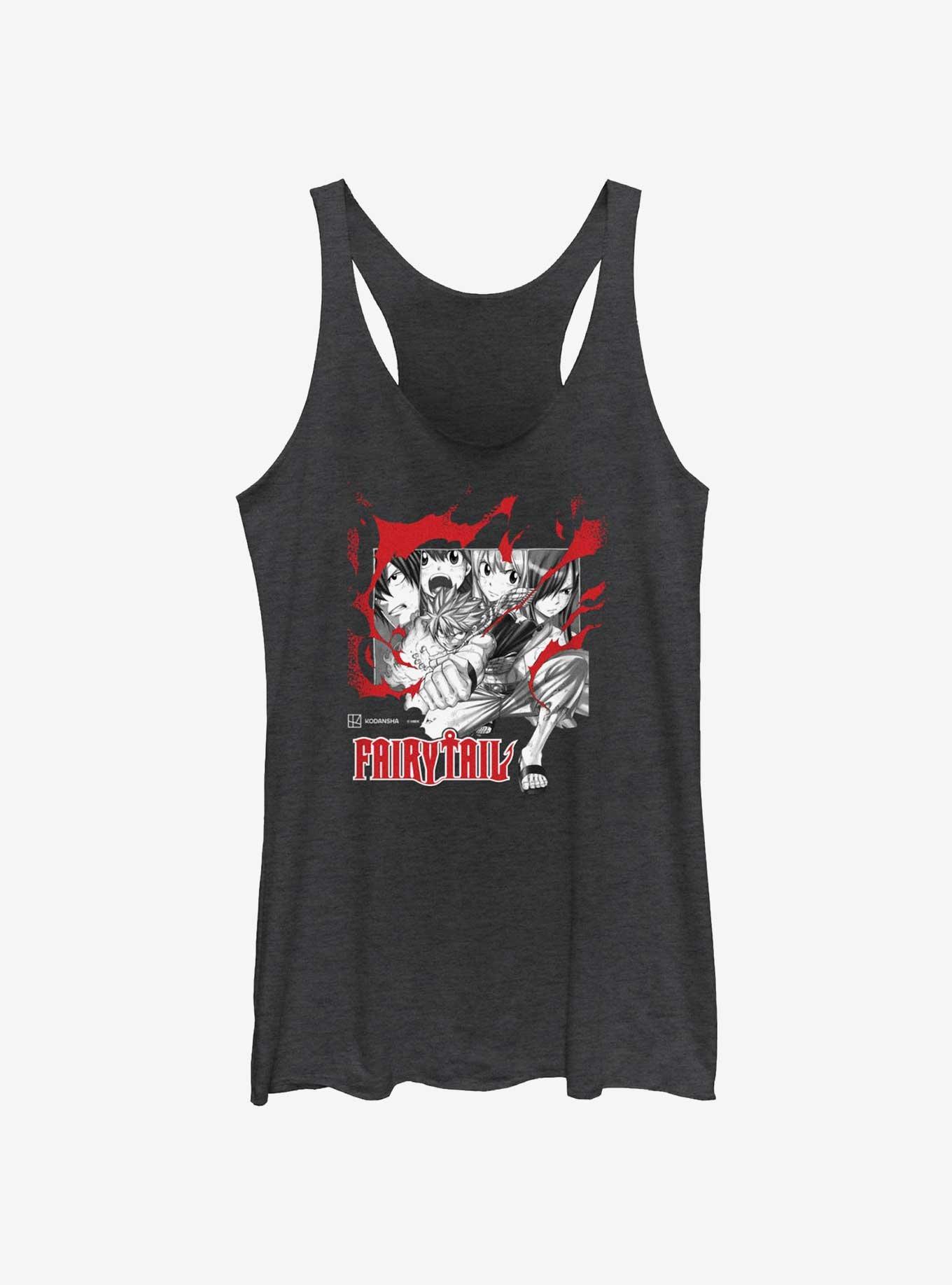 Fairy Tail Fairytail Blaze Girls Tank, BLK HTR, hi-res