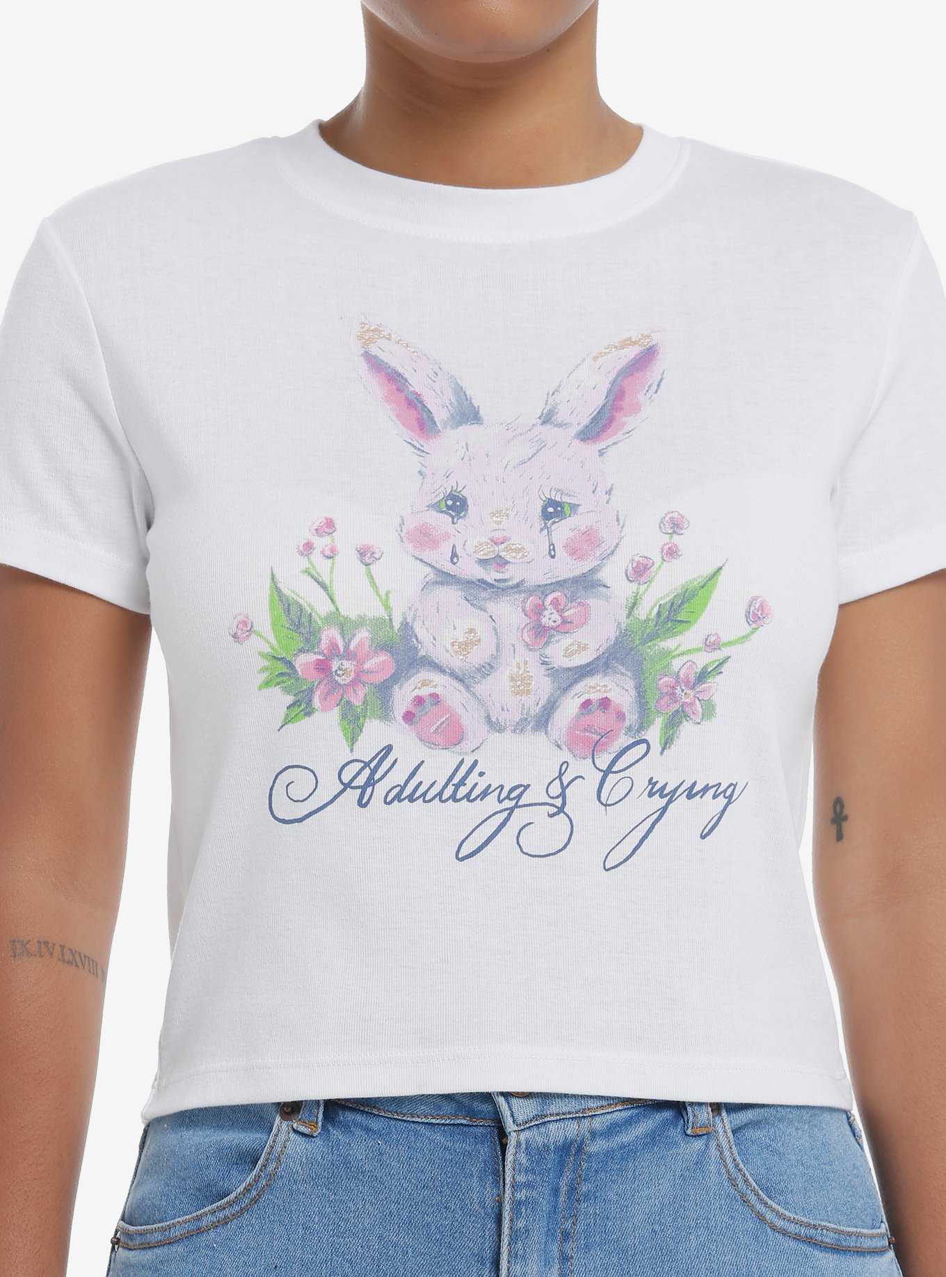 Bunny Adulting & Crying Girls Baby T-Shirt, , hi-res