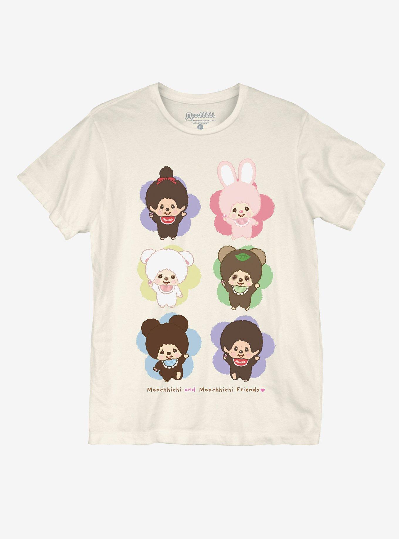 Monchhichi Flower Grid Girls Baby T-Shirt, MULTI, hi-res