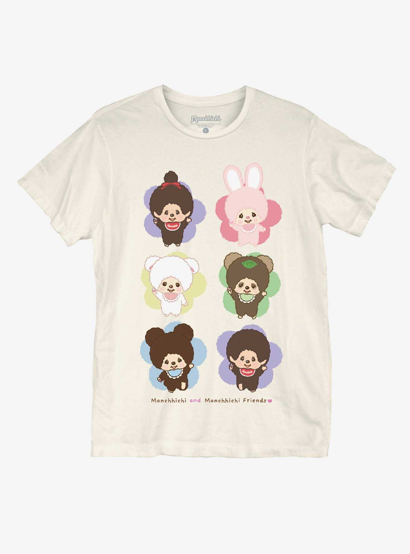 Monchhichi Flower Grid Girls Baby T-Shirt, , hi-res