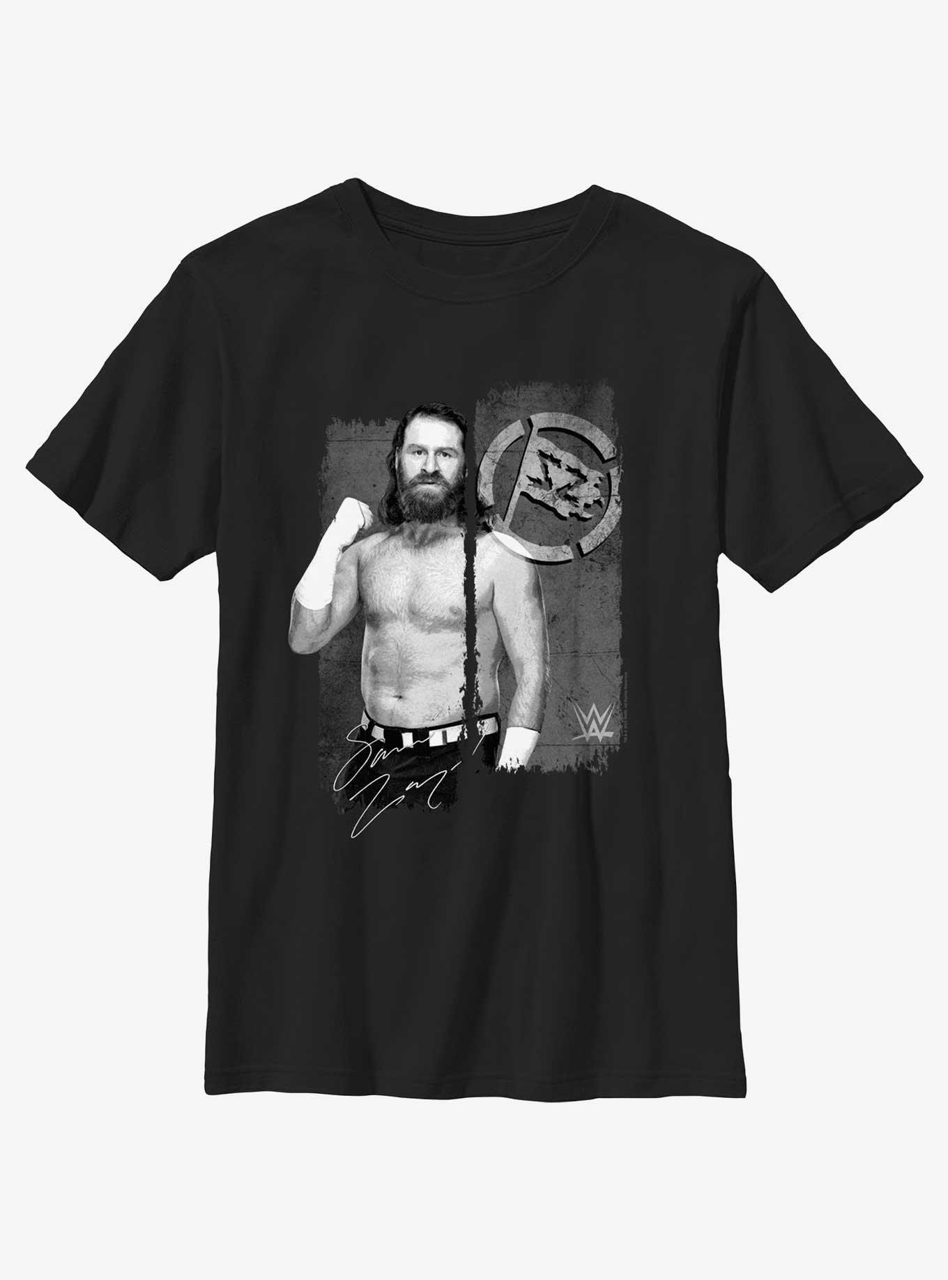 WWE Sami Zayn Portrait Logo Youth T-Shirt