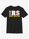 WWE IRS Irwin R Schyster Logo Youth T-Shirt, BLACK, hi-res