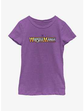 WWE WrestleMania Retro Logo Youth Girls T-Shirt, , hi-res