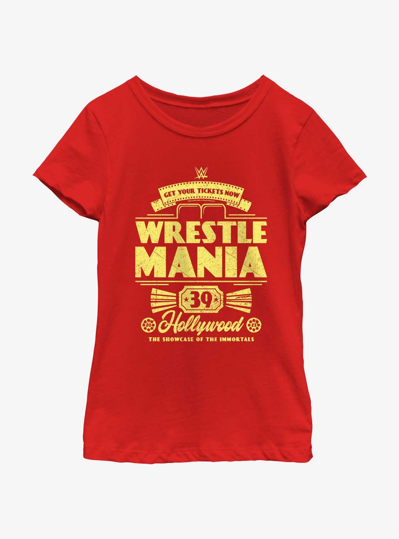 WWE WrestleMania 39 Get Your Tickets Hollywood Youth Girls T-Shirt