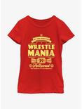 WWE WrestleMania 39 Get Your Tickets Hollywood Youth Girls T-Shirt, RED, hi-res