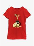 WWE WrestleMania 39 Goes Hollywood Trophy Youth Girls T-Shirt, RED, hi-res