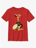 WWE WrestleMania 39 Goes Hollywood Trophy Youth T-Shirt, RED, hi-res