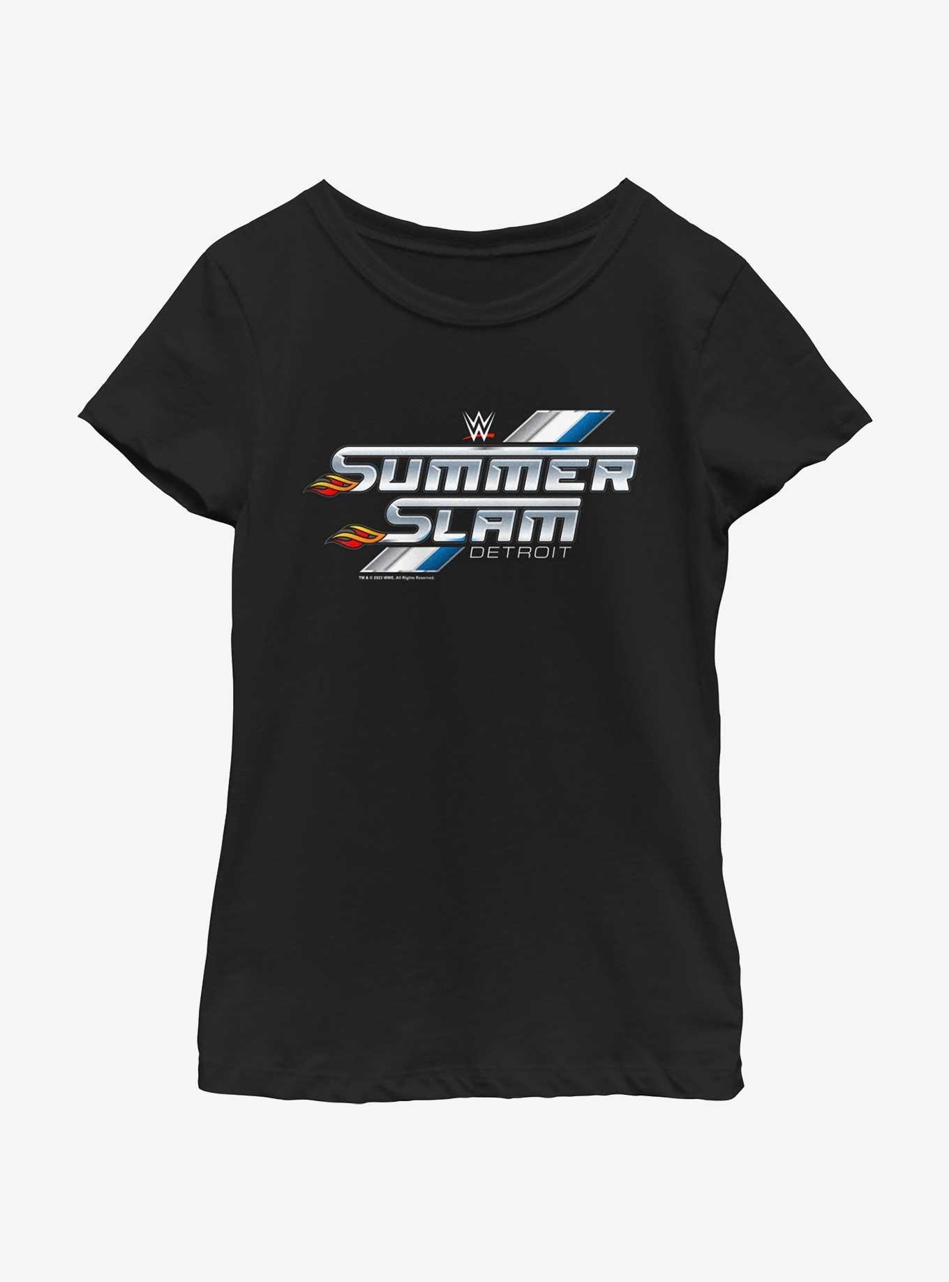 WWE SummerSlam Detroit Logo Youth Girls T-Shirt