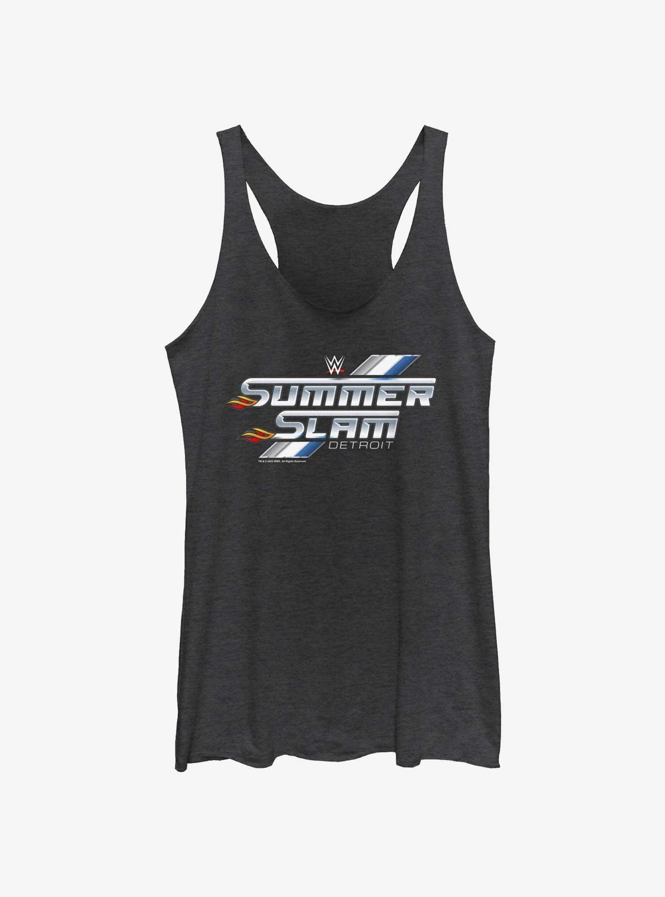 WWE SummerSlam Detroit Logo Womens Tank Top