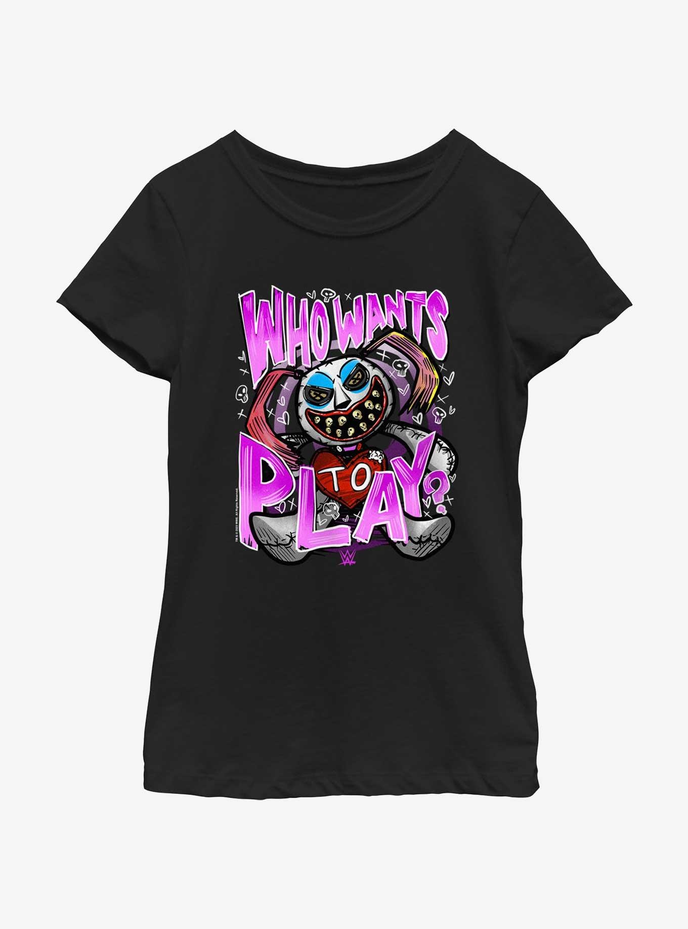 WWE Alexa Bliss Lilly Who Wants To Play Youth Girls T-Shirt, BLACK, hi-res