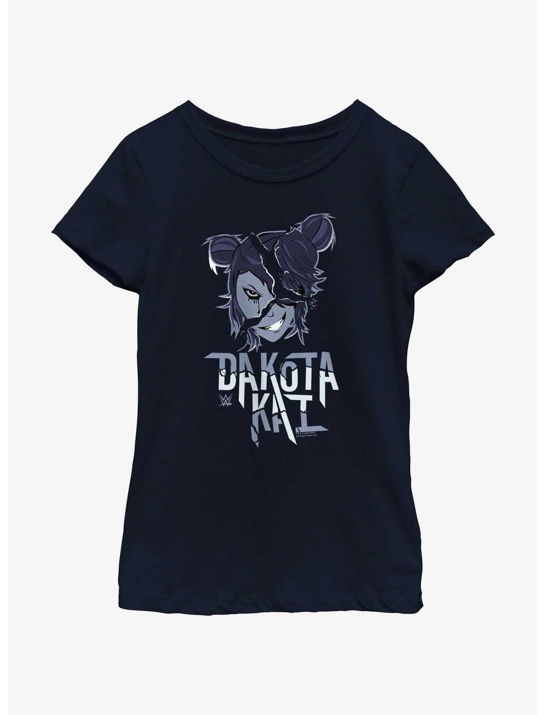 WWE Dakota Kai Cartoon Style Youth Girls T-Shirt, NAVY, hi-res