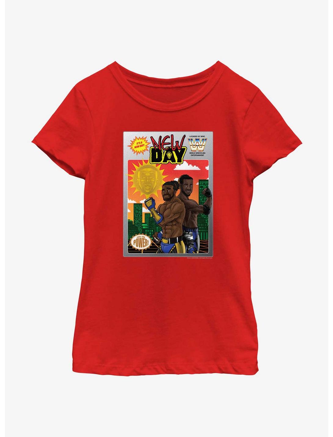 WWE The New Day Comic Cover Youth Girls T-Shirt, RED, hi-res