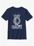 WWE Charlotte Flair Crown Logo Youth T-Shirt, NAVY, hi-res