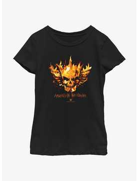 WWE Cody Rhodes Flames Skull  Youth Girls T-Shirt, , hi-res