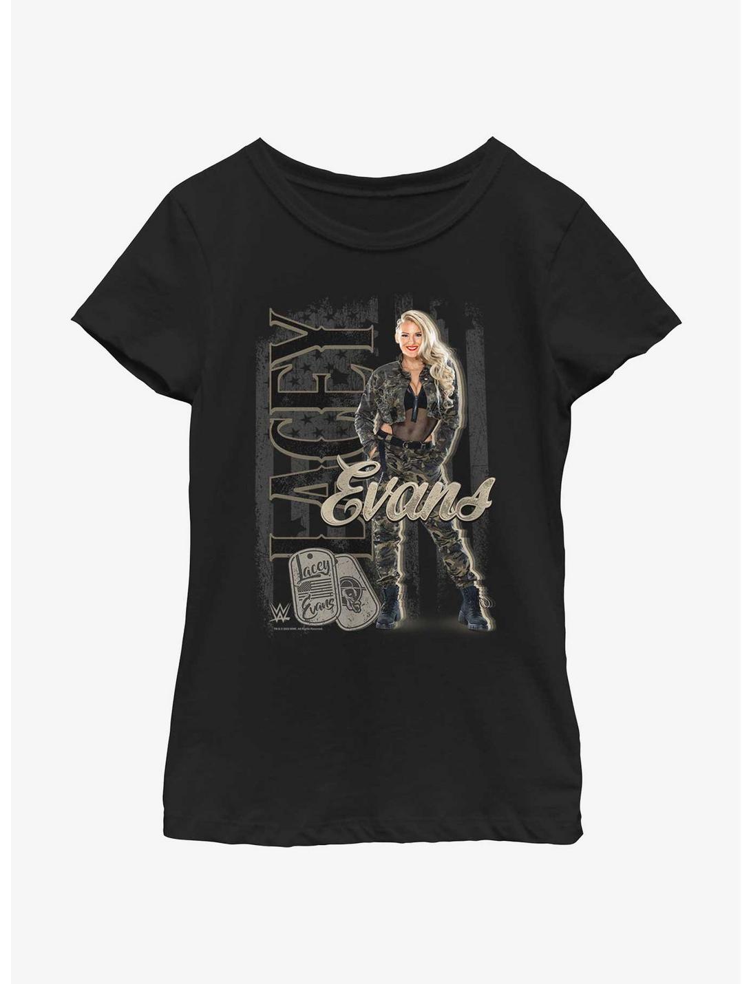 WWE Lacey Evans Portrait Youth Girls T-Shirt, BLACK, hi-res