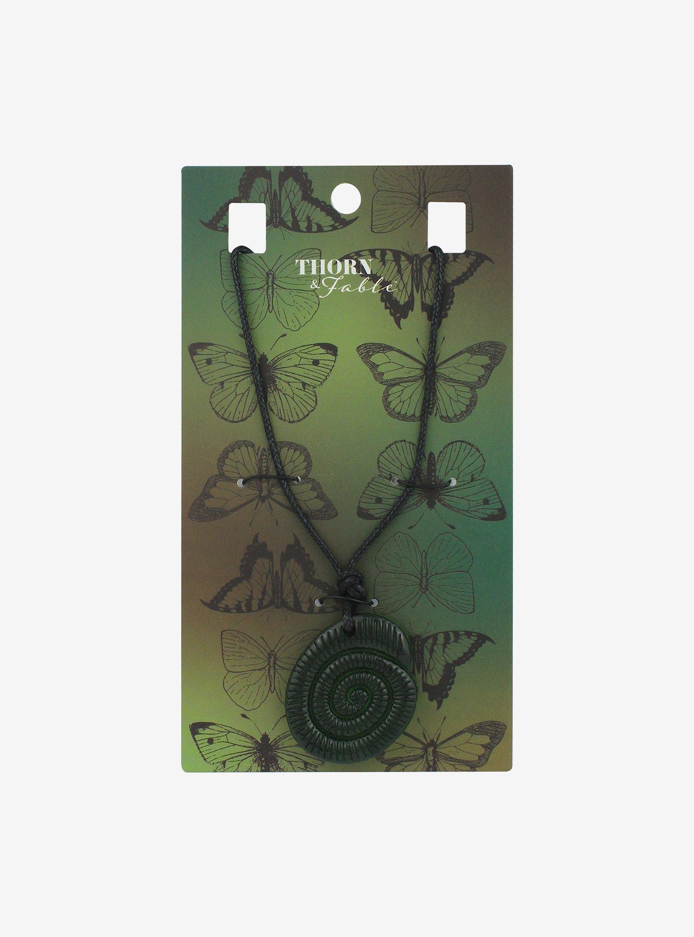 Thorn & Fable Snail Shell Cord Necklace, , hi-res