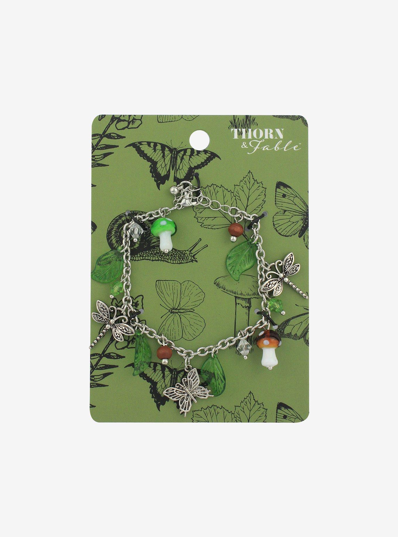 Thorn & Fable Mushroom Dragonfly Bracelet Set, , hi-res