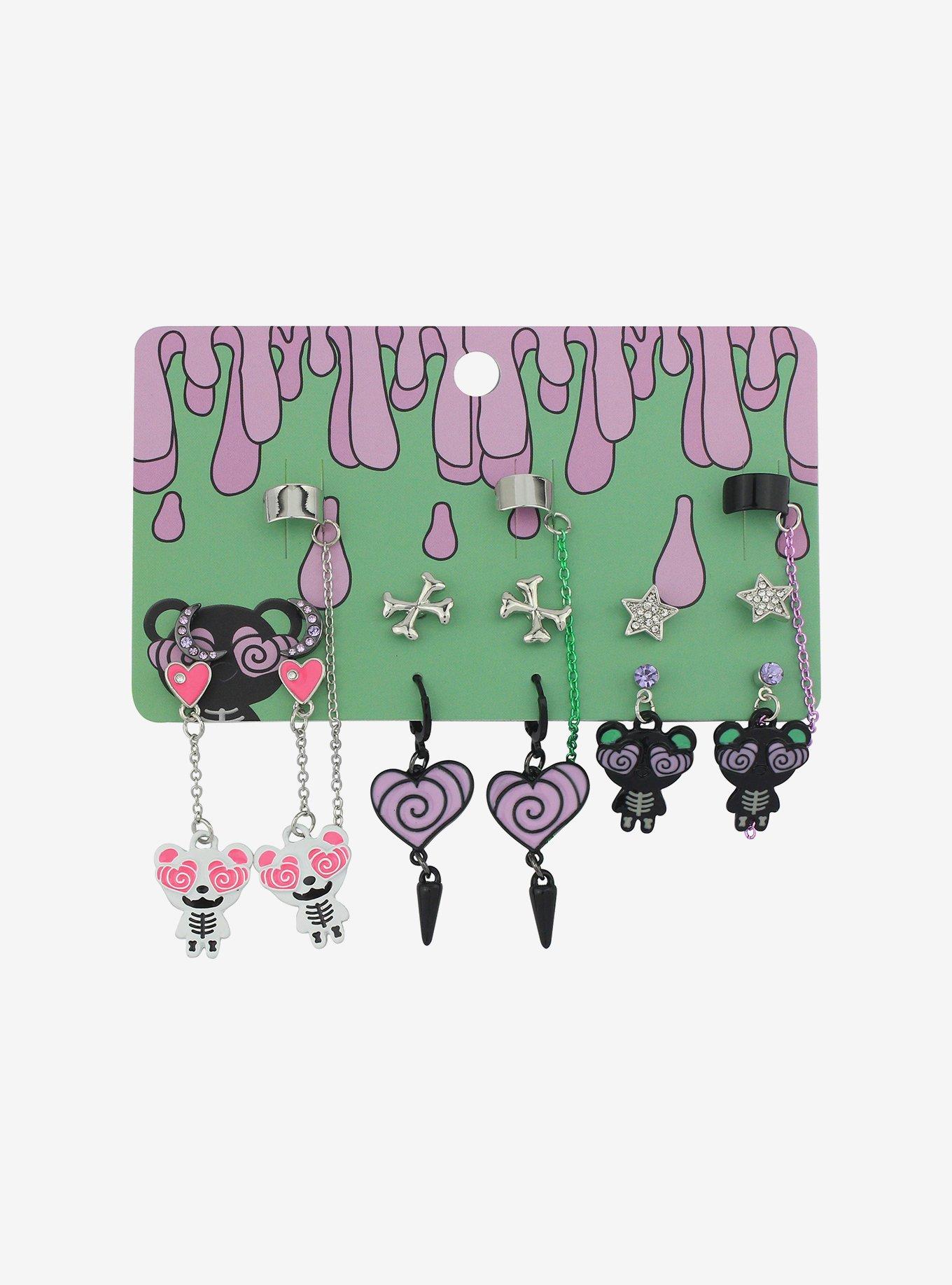 Teddy Bear Monster Earring Set, , hi-res