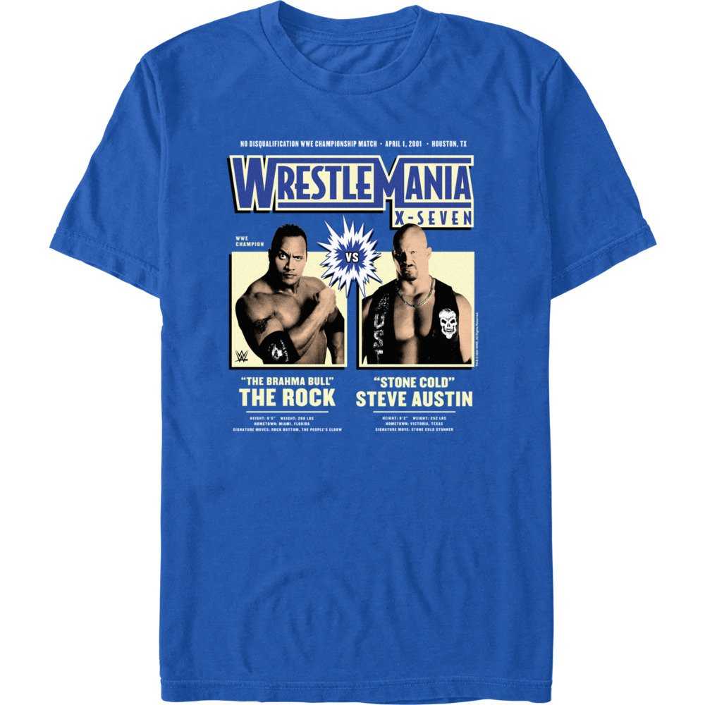 WWE WrestleMania X7 The Rock Vs Steve Austin T-Shirt, , hi-res