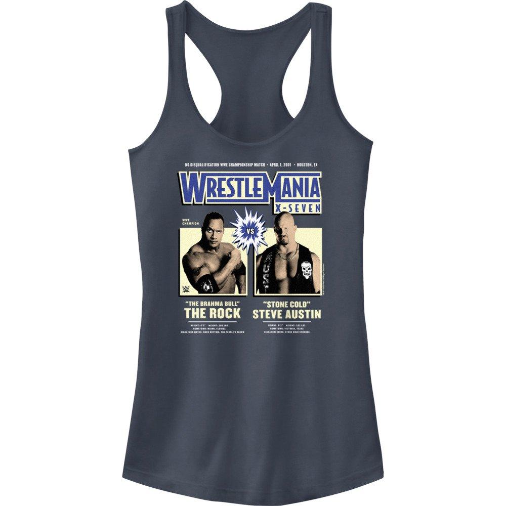 WWE WrestleMania X7 The Rock Vs Steve Austin Girls Tank, INDIGO, hi-res