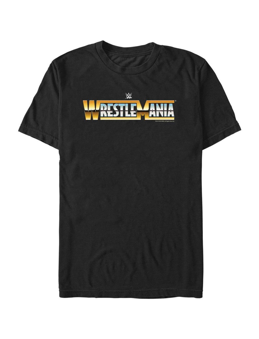 WWE WrestleMania Classic Logo T-Shirt, BLACK, hi-res
