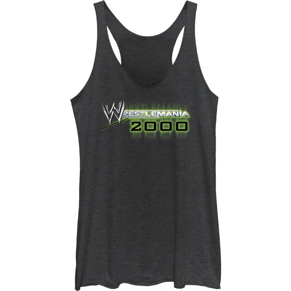 WWE WrestleMania 2000 Logo Girls Tank, BLK HTR, hi-res