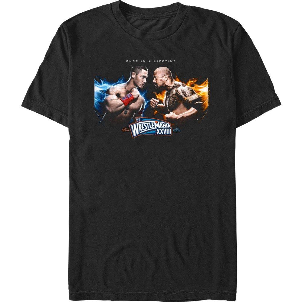 WWE Wrestemania XXVIII John Cena Vs The Rock T-Shirt, BLACK, hi-res