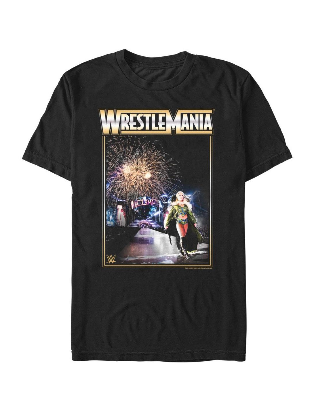 WWE Wrestemania Charlotte Flair Entrance T-Shirt, BLACK, hi-res
