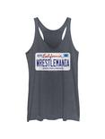 WWE WrestleMania 39 License Plate Logo Girls Tank, NAVY HTR, hi-res