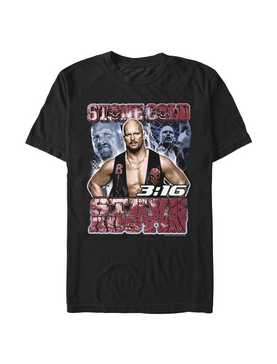 WWE Stone Cold Steve Austin Collage Portrait T-Shirt, , hi-res