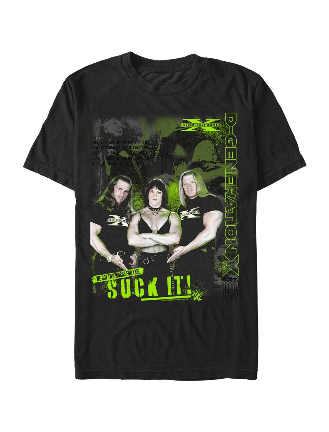 WWE DX Two Words For Yah! Poster T-Shirt, BLACK, hi-res