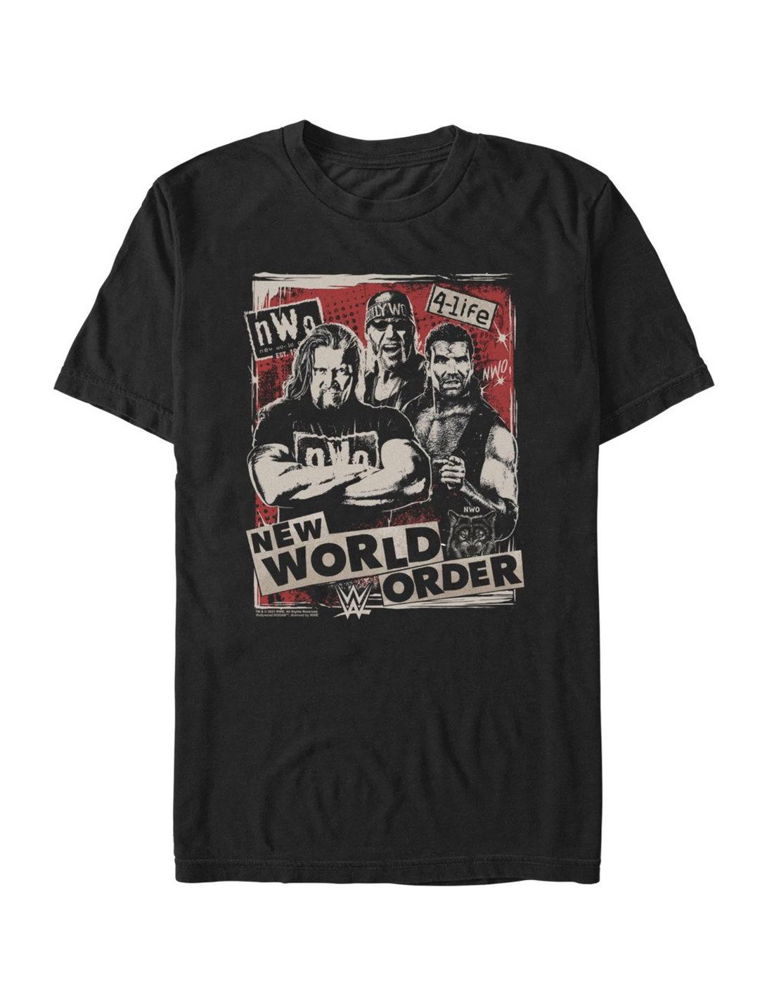 WWE NWO 4 Life Poster T-Shirt, BLACK, hi-res