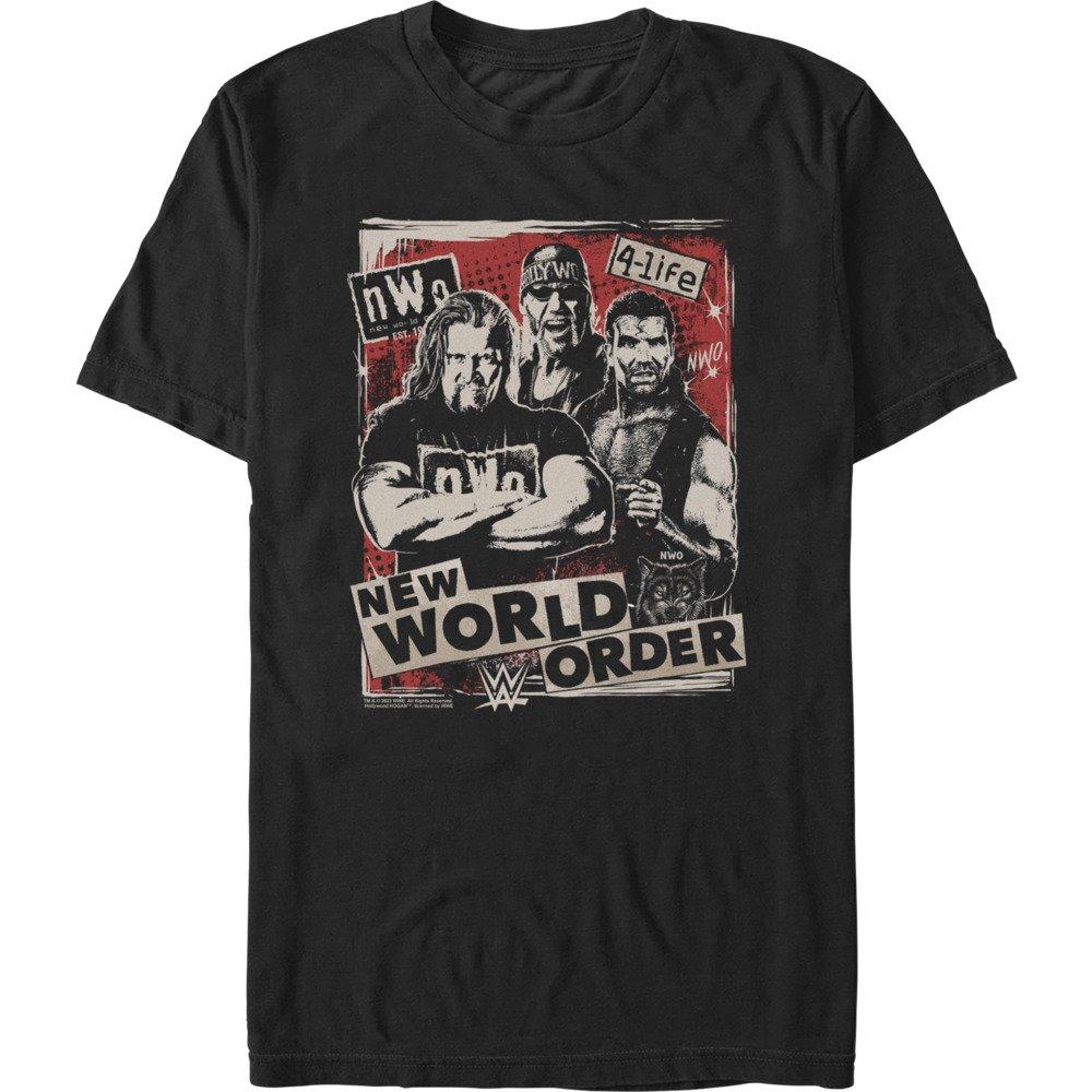 WWE NWO 4 Life Poster T-Shirt, BLACK, hi-res
