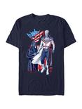 WWE Cody Rhodes Americana Portrait T-Shirt, NAVY, hi-res